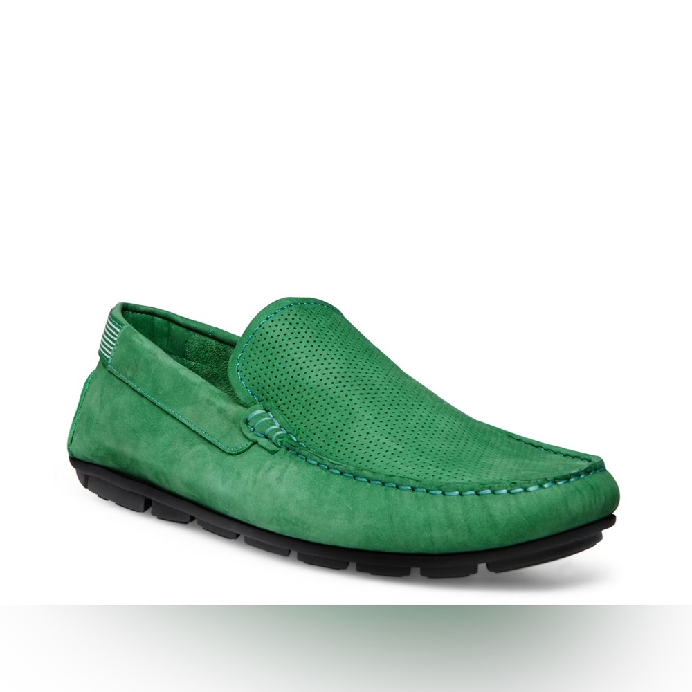 Steve Madden Esteem Loafer Green Nubuck Leather Men’s Size 9.5